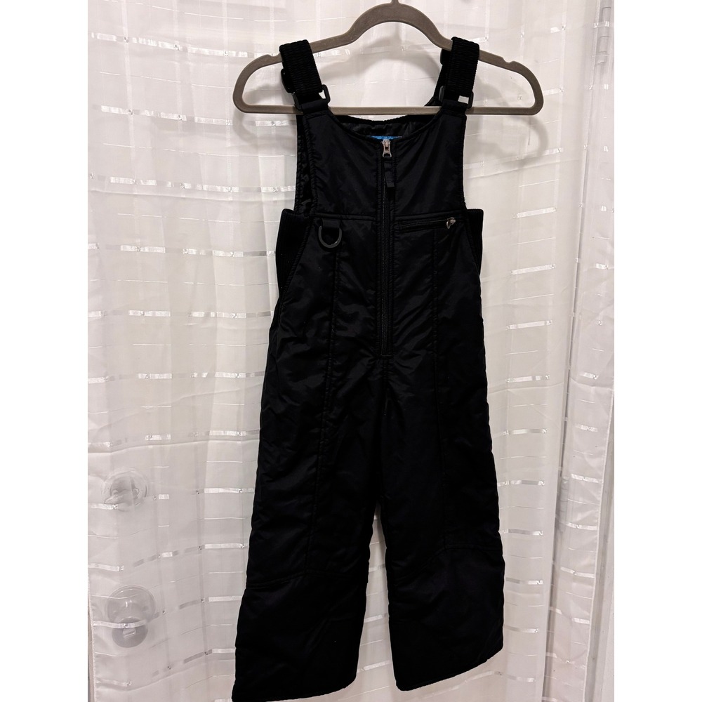Chalet Kids Black Insulated Snow Bibs Overalls Ski Pants Size 5 M Style 5195R